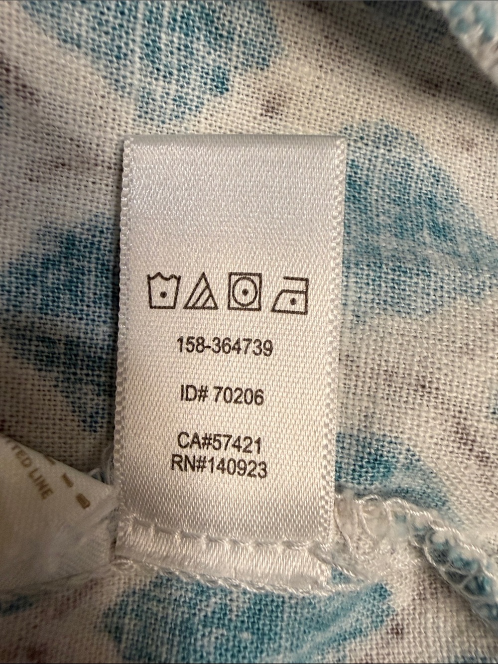 LOFT Riviera Linen Blend Shorts Turquoise Geometric Print Size 6 - Picture 9 of 11